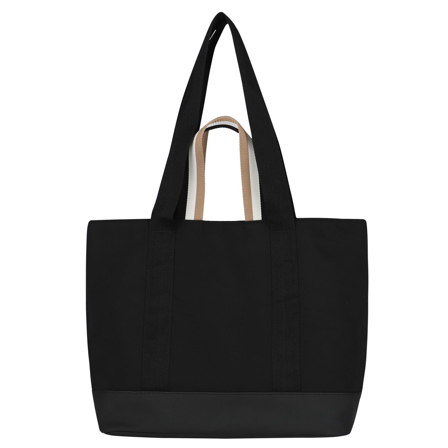 Girls Black Logo Tote Bag, 1, hi-res