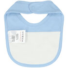 Baby Boys Blue & White Logo Bib, 1, hi-res