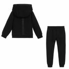 Boys Black Logo Tracksuit, 1, hi-res
