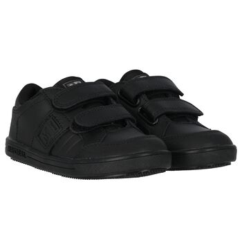 Boys Black Logo Trainers