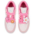 Girls Pink Logo Air Jordan 1 Low SE Trainers, 1, hi-res