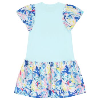 Girls Blue Logo Dress