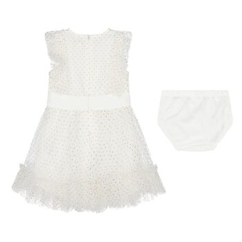 Younger Girls Ivory Tulle Dress Set