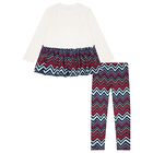 Girls Multi-Coloured Zig Zag Leggings Set, 1, hi-res