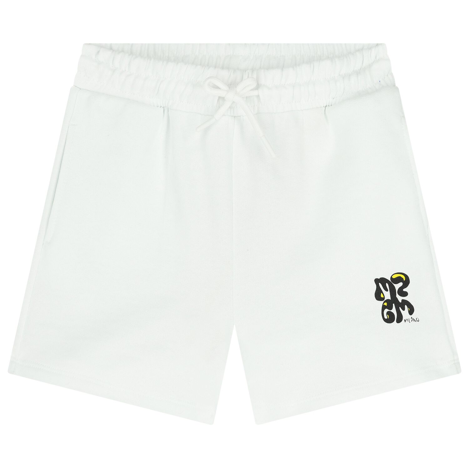 Boys White Logo Shorts, 1, hi-res
