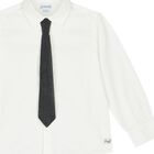 Boys White Long Sleeve Shirt, 1, hi-res