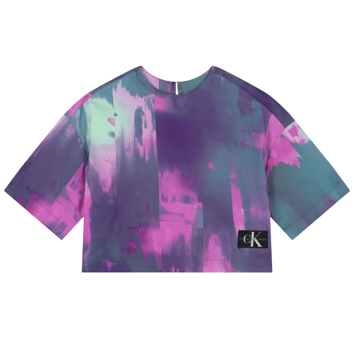 Girls Purple & Blue Logo T-Shirt, 1, hi-res