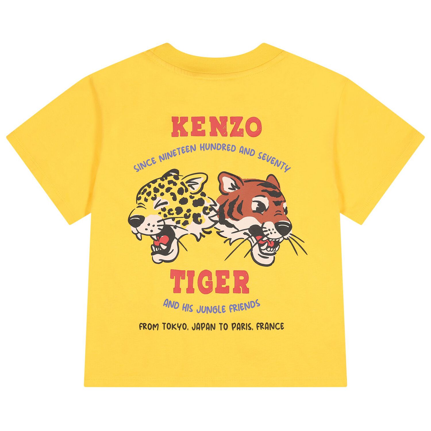 Boys Yellow Tiger & Friend Logo T-Shirt, 1, hi-res