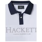 Boys White Logo Polo Shirt, 1, hi-res