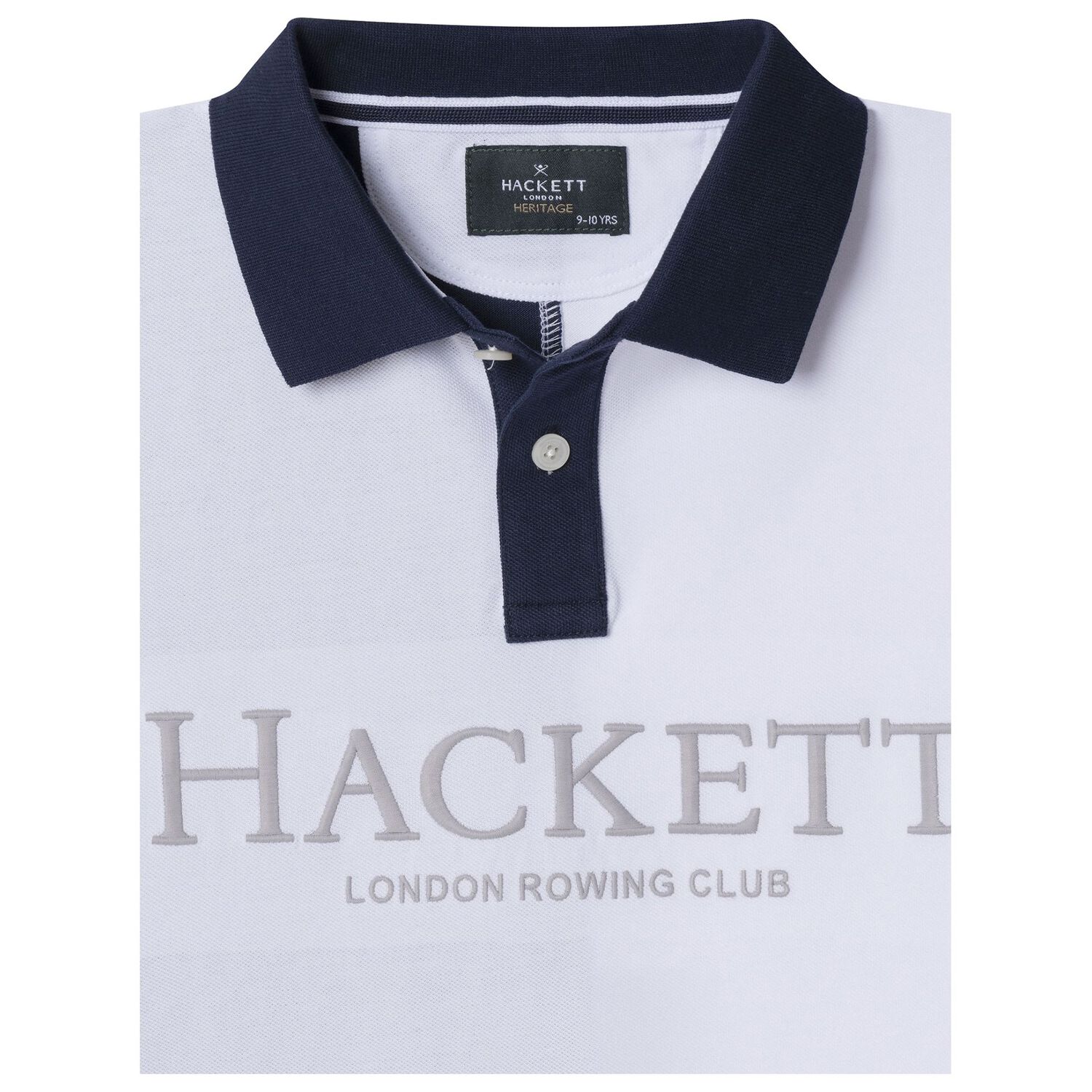 Boys White Logo Polo Shirt, 1, hi-res