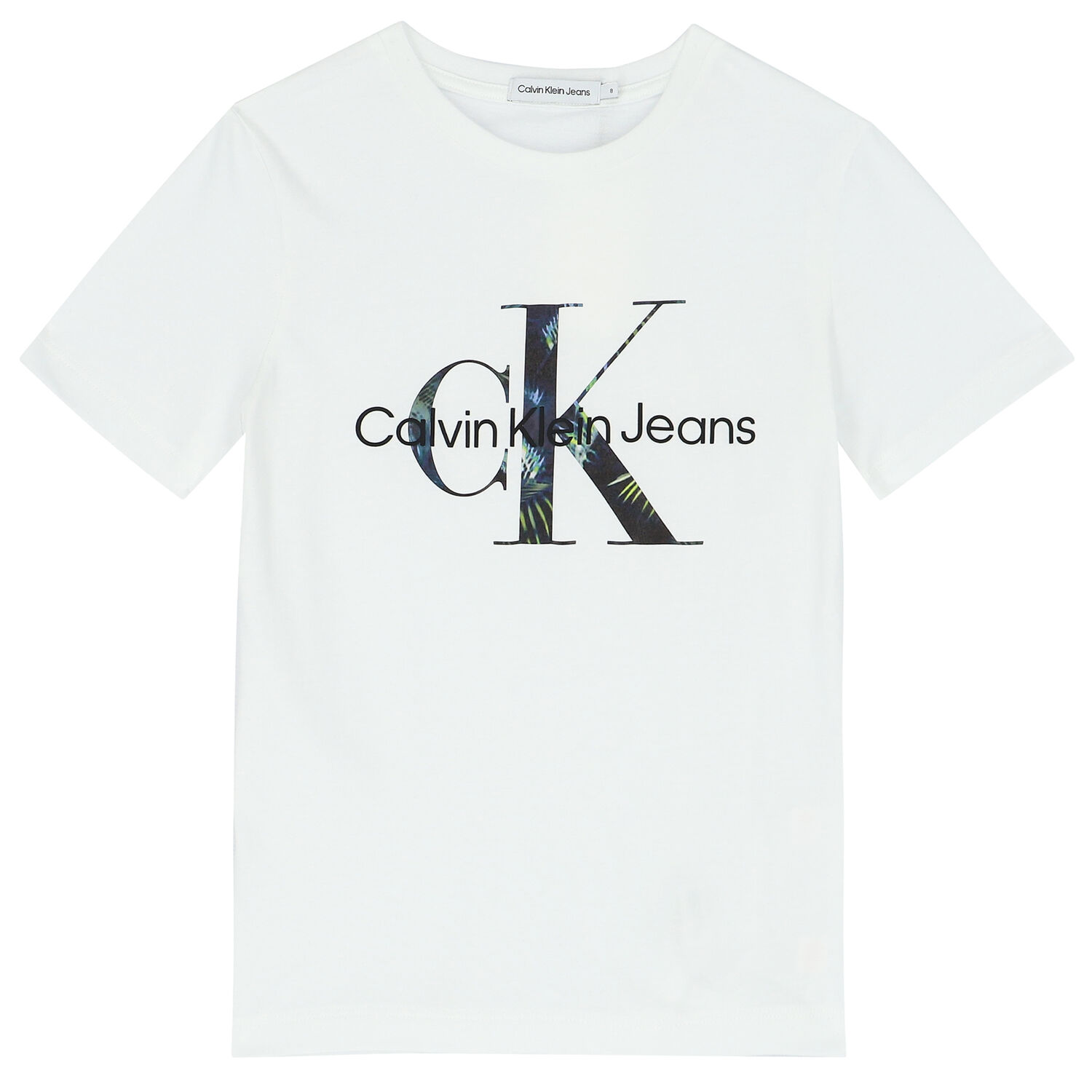 Boys White Logo T-Shirt, 1, hi-res