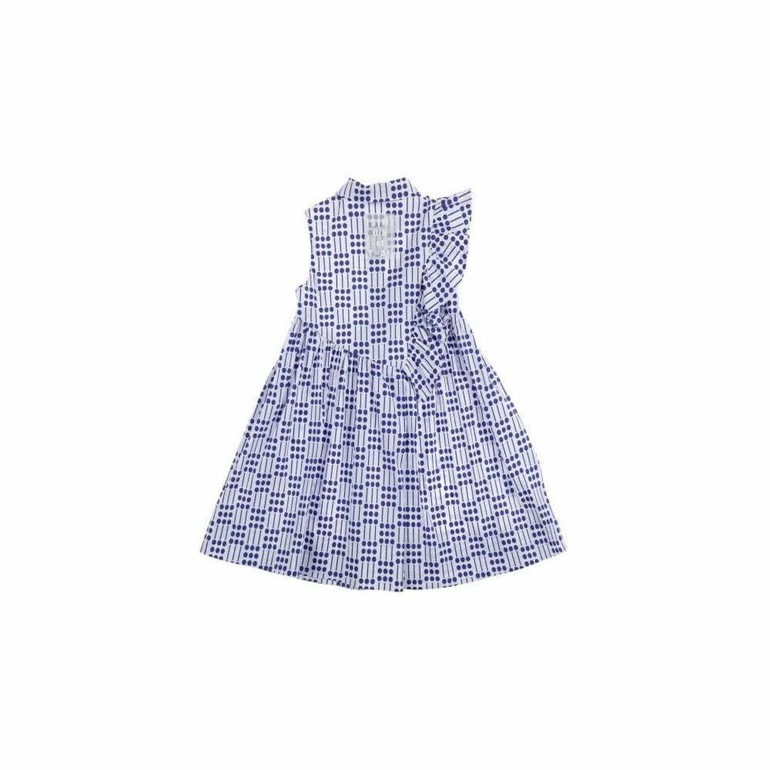 Girls White & Blue Dress, 1, hi-res image number null