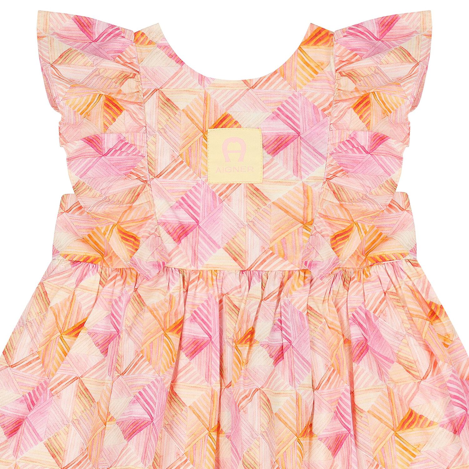 Younger Girls Pink & Orange Dress, 1, hi-res image number null