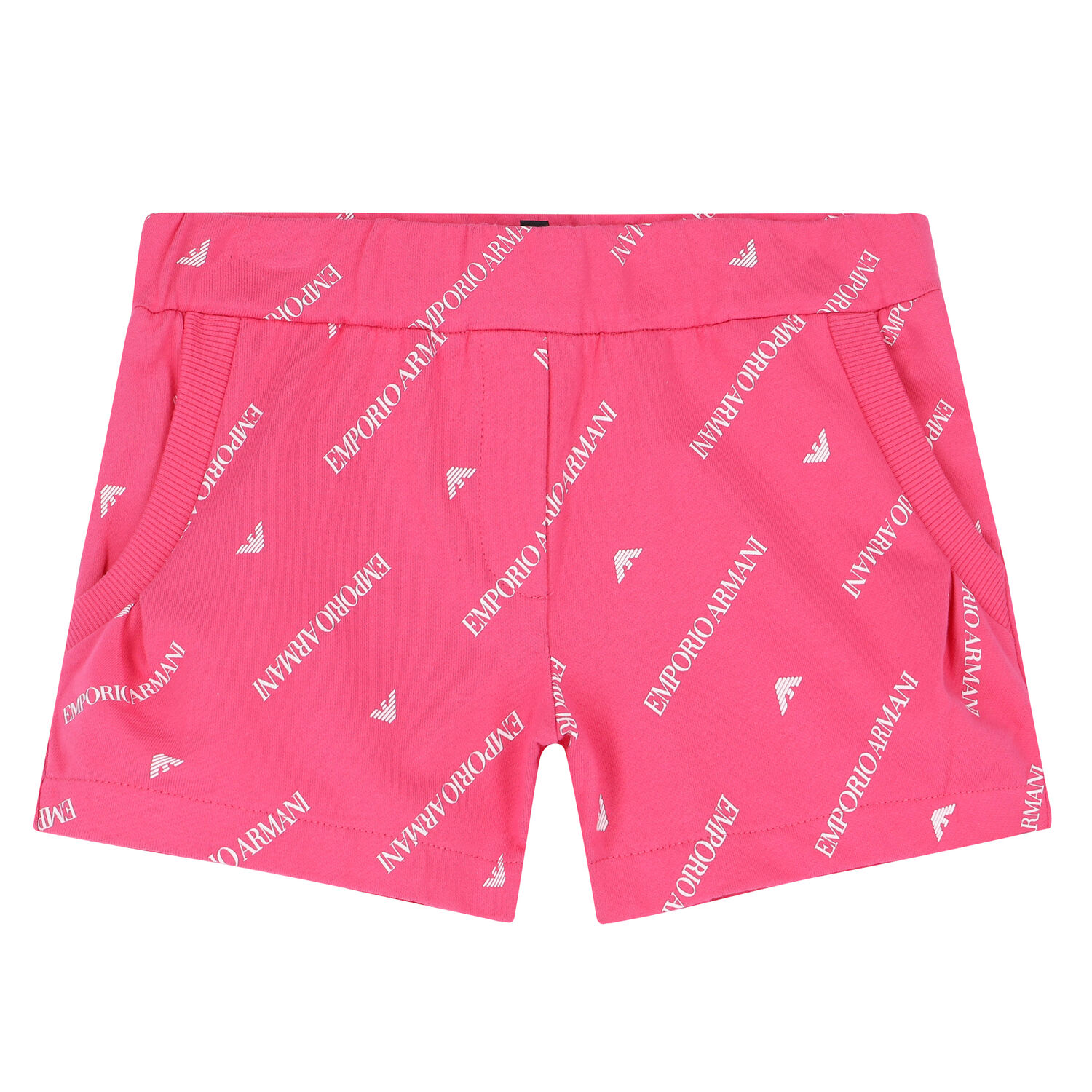 Girls Pink Logo Shorts Set, 1, hi-res