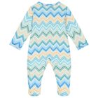 Blue & Yellow Zig Zag Babygrow Set, 1, hi-res