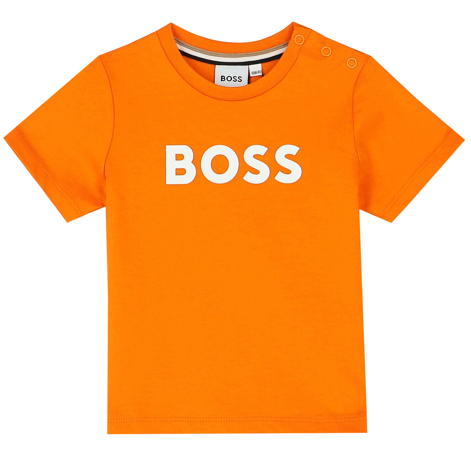 Younger Boys Orange Logo T-Shirt, 3, hi-res