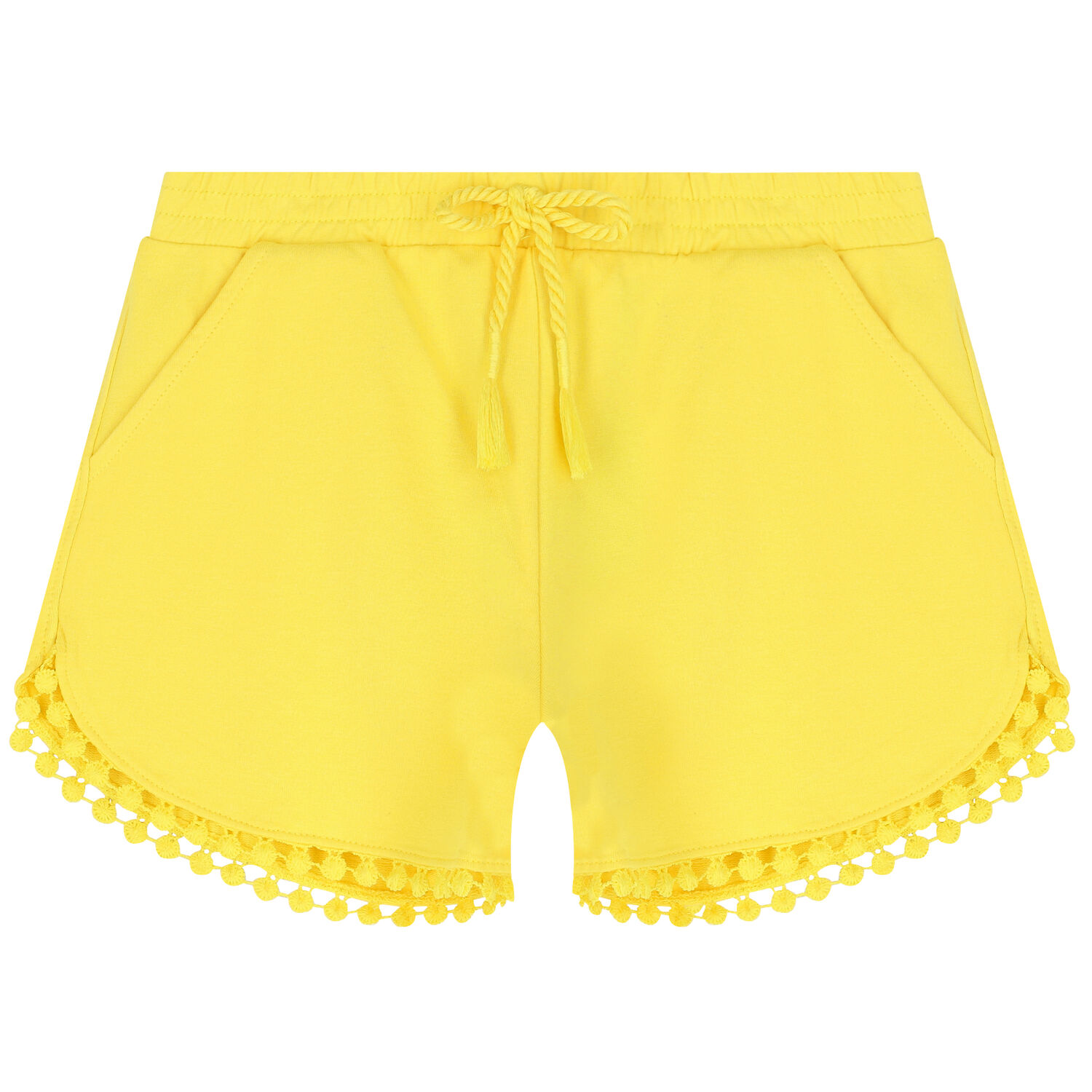 Girls Yellow Shorts, 1, hi-res