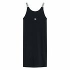 Girls Black Logo Dress, 1, hi-res
