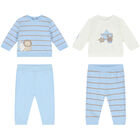 Baby Boys Blue & Ivory Tracksuits ( 2-Pack ), 1, hi-res