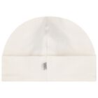 Baby Girls Ivory & Gold Logo Babygrow, Hat & Bib Gift Set, 1, hi-res