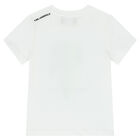 Boys White Logo T-Shirt, 1, hi-res