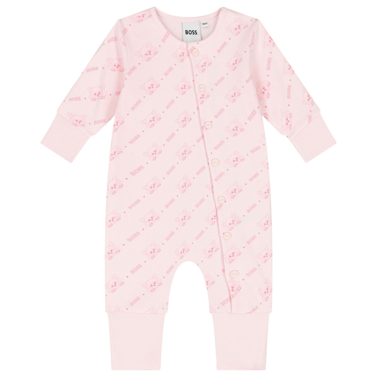 Baby Girls Pink Logo Romper Gift Set, 1, hi-res