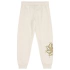 Boys Beige Logo Joggers, 2, hi-res