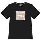 Boys Black Logo T-Shirt, 2, hi-res