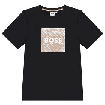Boys Black Logo T-Shirt