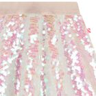 Girls Pink Iridescent Sequin Skirt, 1, hi-res