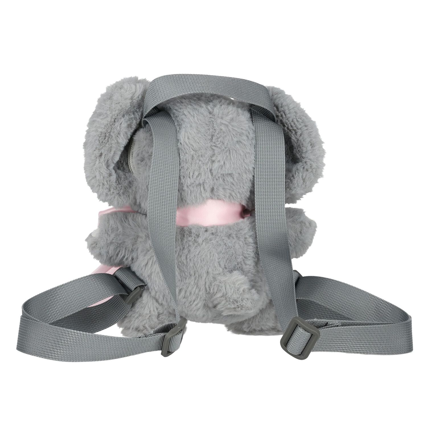 Girls Grey & Pink Elephant Backpack, 1, hi-res image number null