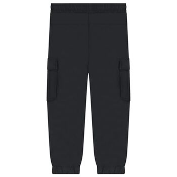 Boys Black Logo Trousers
