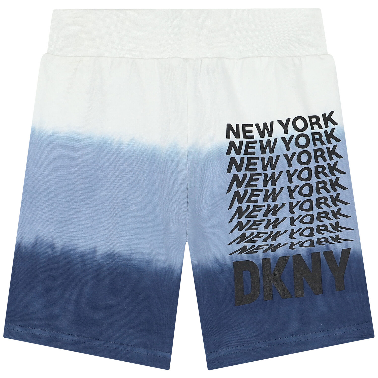 Boys White & Blue Dip-Dye Shorts, 1, hi-res