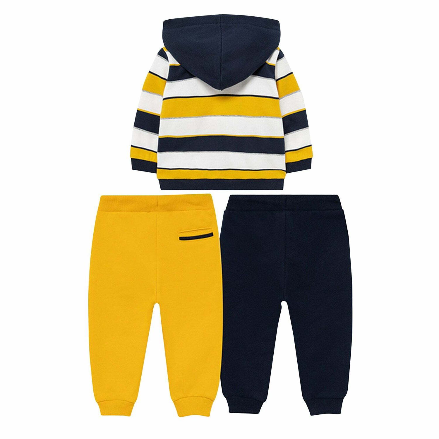 Younger Boys Yellow & Navy 3 Piece Tracksuit, 2, hi-res