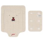 Beige Teddy Bear Logo Quilted Baby Changing Mat, 1, hi-res