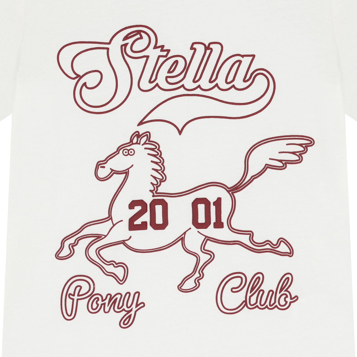 Girls Ivory Horse Logo T-Shirt, 1, hi-res
