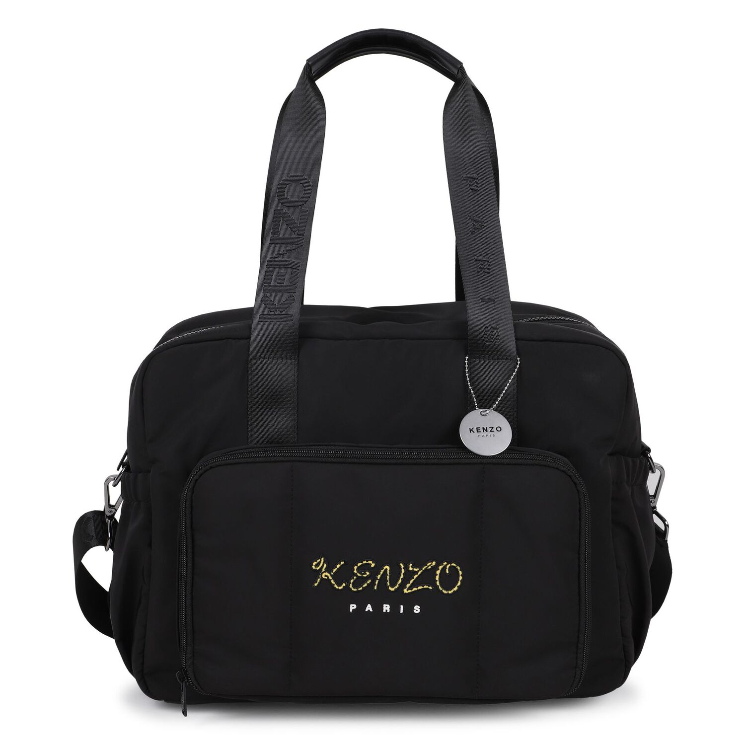 Black Logo Baby Changing Bag , 1, hi-res