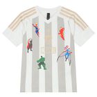 White & Black Marvel Logo Shorts Set, 1, hi-res