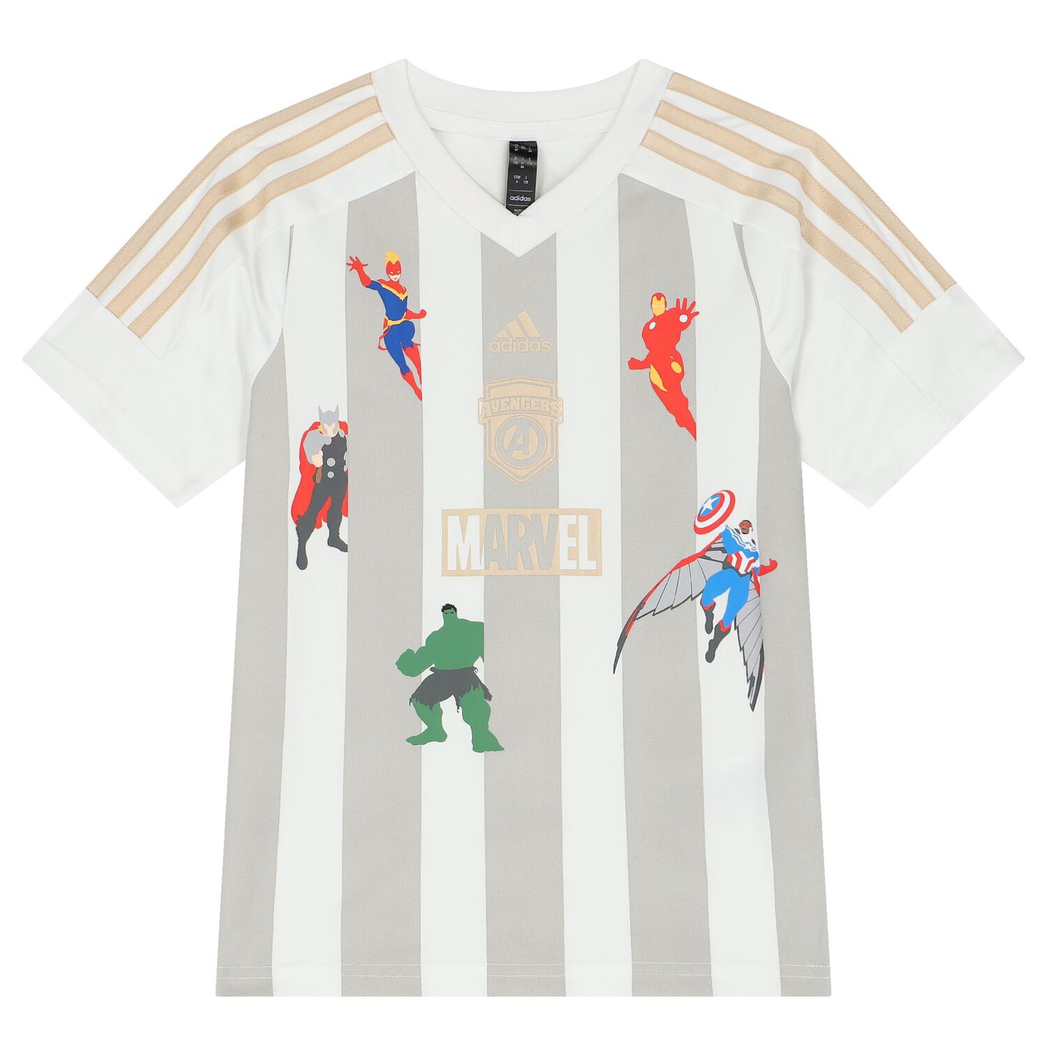 White & Black Marvel Logo Shorts Set, 1, hi-res