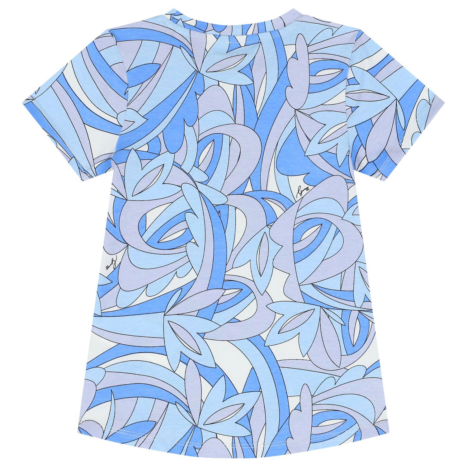 Girls Blue Abstract Logo T-Shirt, 1, hi-res image number null