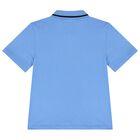 Boys Blue Logo Polo Shirt, 5, hi-res