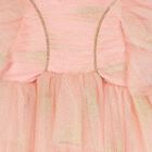 Younger Girls Pink Tiered Tulle Dress, 1, hi-res
