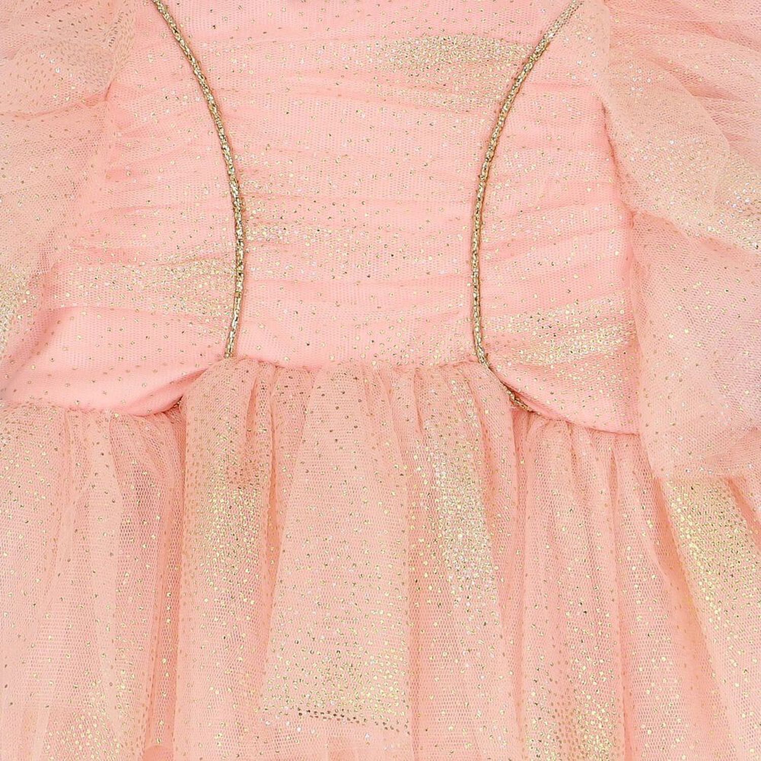 Younger Girls Pink Tiered Tulle Dress, 1, hi-res image number null