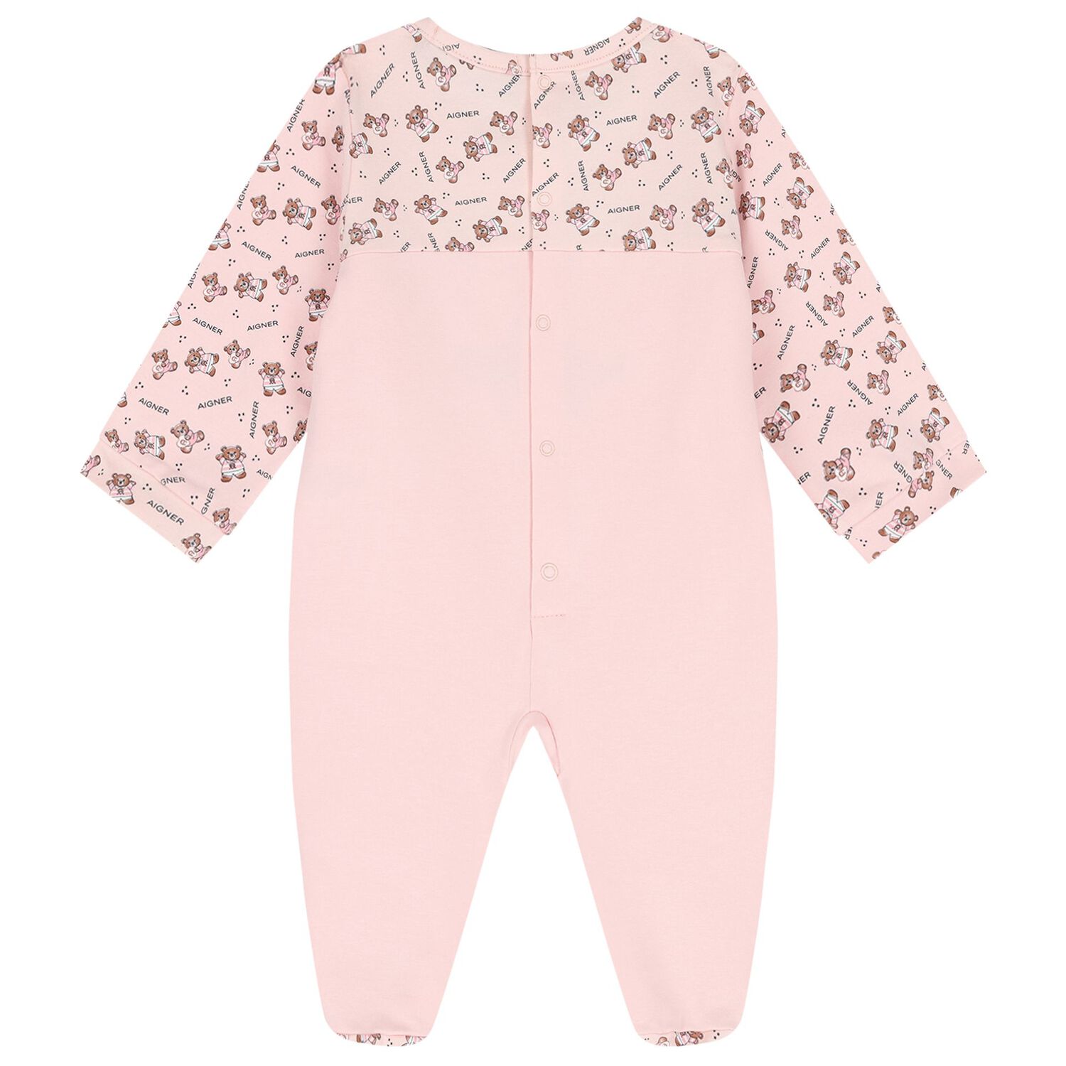 Baby Girls Pink Logo Babygrow, 1, hi-res image number null
