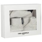 Grey Hat & Bootie Ikonik Karl & Choupette Baby Gift Set, 1, hi-res