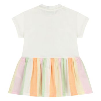 Younger Girls Ivory Bubble Tiger Dress