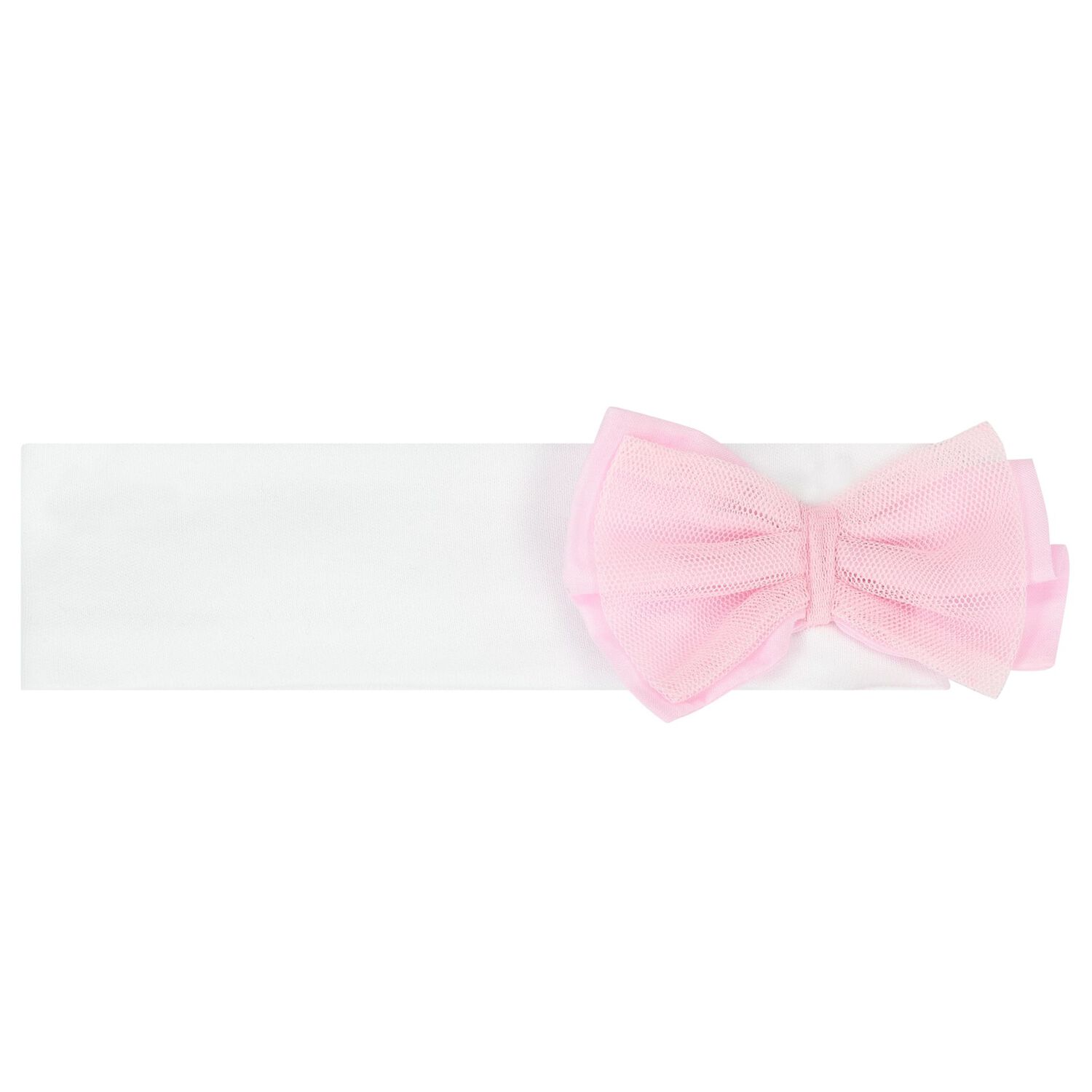 Baby Girls White & Pink Rose Tulle Skirt Set, 1, hi-res