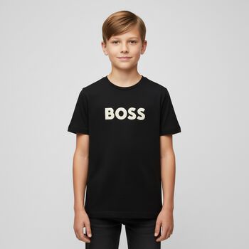 Boys Black Logo T-Shirt