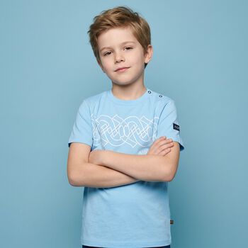 Younger Boys Blue Logo T-Shirt