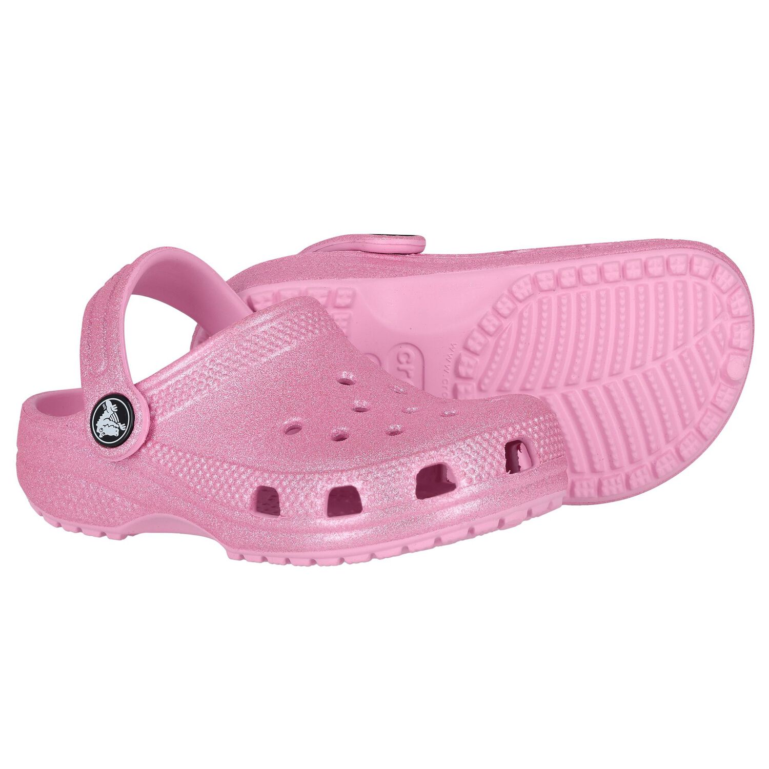 Girls Pink Glitter Classic Clogs Sandals, 2, hi-res image number null